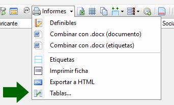 Nueva ubicación, en Informes.